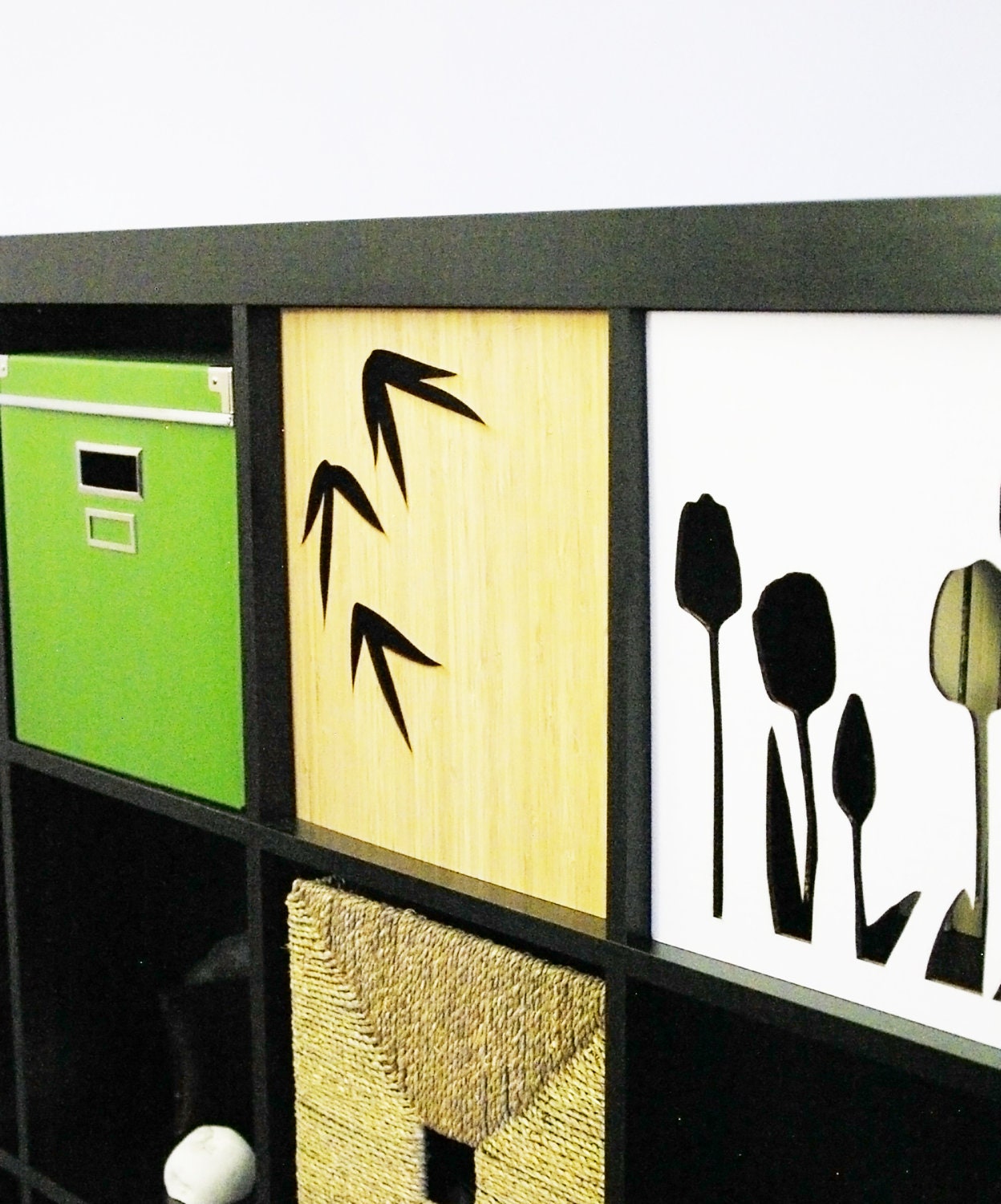 Bamboo Leaf - Cover Panel for Ikea Shelf - Natural Bamboo