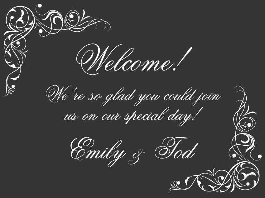 50 4x3 Floral Wedding Favor / Welcome Bag Labels/Stickers Il_170x135