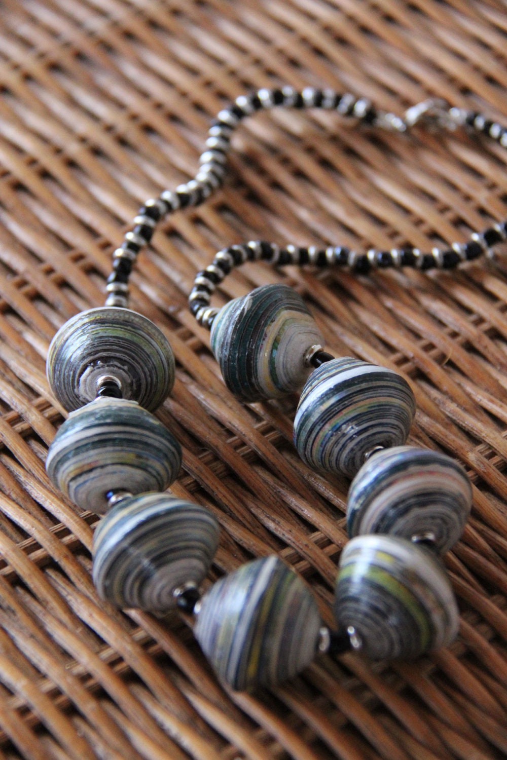 Kenyan Casual Friday Necklace - Paper beads - shopping for a cause