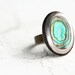 Abalone Ring . Adjustable Paua Shell Ring - Handmade Abalone Jewelry