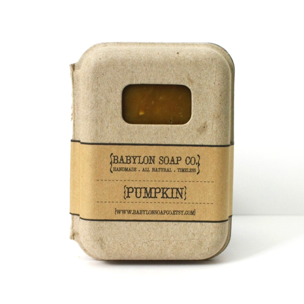 Pumpkin Soap . All Natural Soap . Handmade Soap . Unscented Soap . Vegan Soap