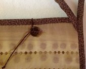 Padded Ipad or Tablet Sleeve, Hand Painted and Durable, Tan