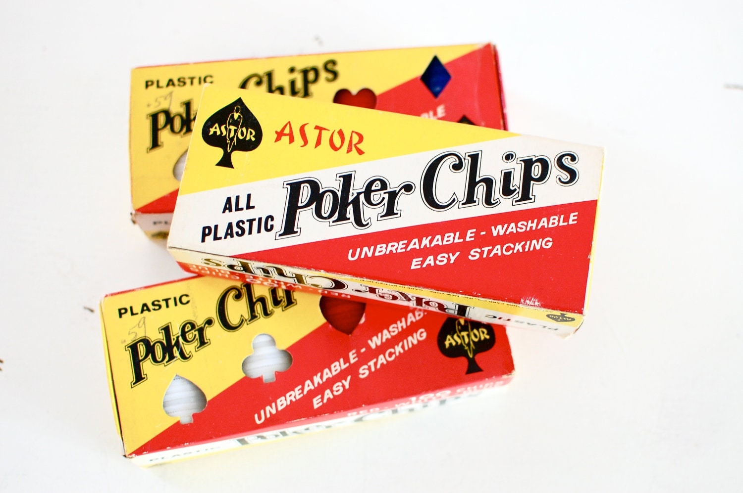 Vintage Astor Plastic Poker Chips by TamingChaos on Etsy