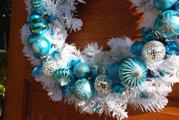 Holiday wreaths - Bright Bold and Beautiful Christmas Wreath, Holiday Wreath