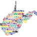 WEST VIRGINIA Digital Illustration Print Wheeling Charleston