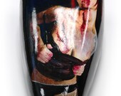 Zombie Pinup hand painted Harley motorcylcle tank