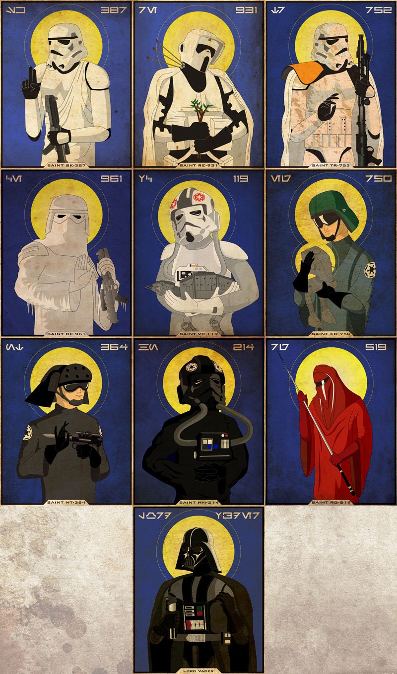 Star Wars Imperial Saints 8.5x11 bundle