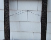 Hand Carved Dark Wood Frame Vintage Frame 11 x 17 opening