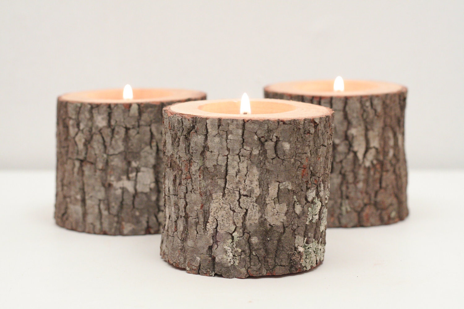 Tree Branch Candle Holders II- Rustic Wood Candle Holders, Wooden Candle Holders, Wedding Centerpiece