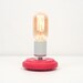Modern Desk Lamp- Bright Colored Wood Lamp, Exposed Edison Bulb Lighting, Modern Night Light, Desk Lamp
