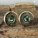 Bullet Earrings - Ultra Thin - Peridot - August Birthstone