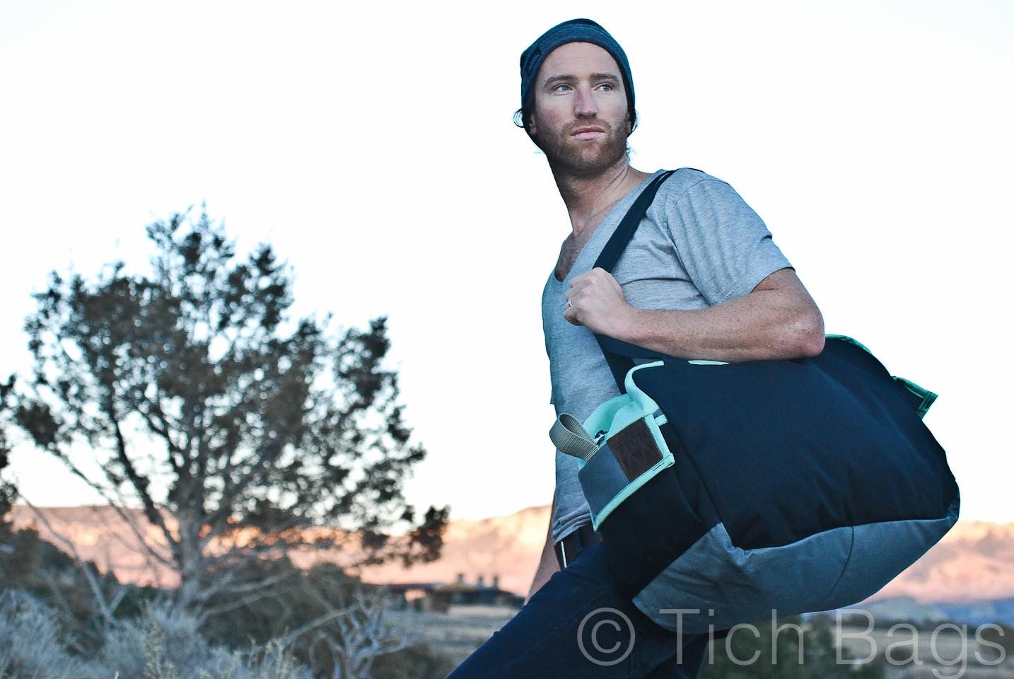 SALE // Black & Mint Duffel -- ready to ship.
