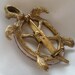 Ceramic shell turtle brooch with rhinestone eyes sale price