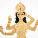 Lakshmi the Goddess of Wealth and Beauty - Articulated Paper Doll by Dubrovskaya. Kraft paper, hand painted, MADE TO ORDER.