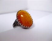 Butterfly Orange Spike Crown Ring