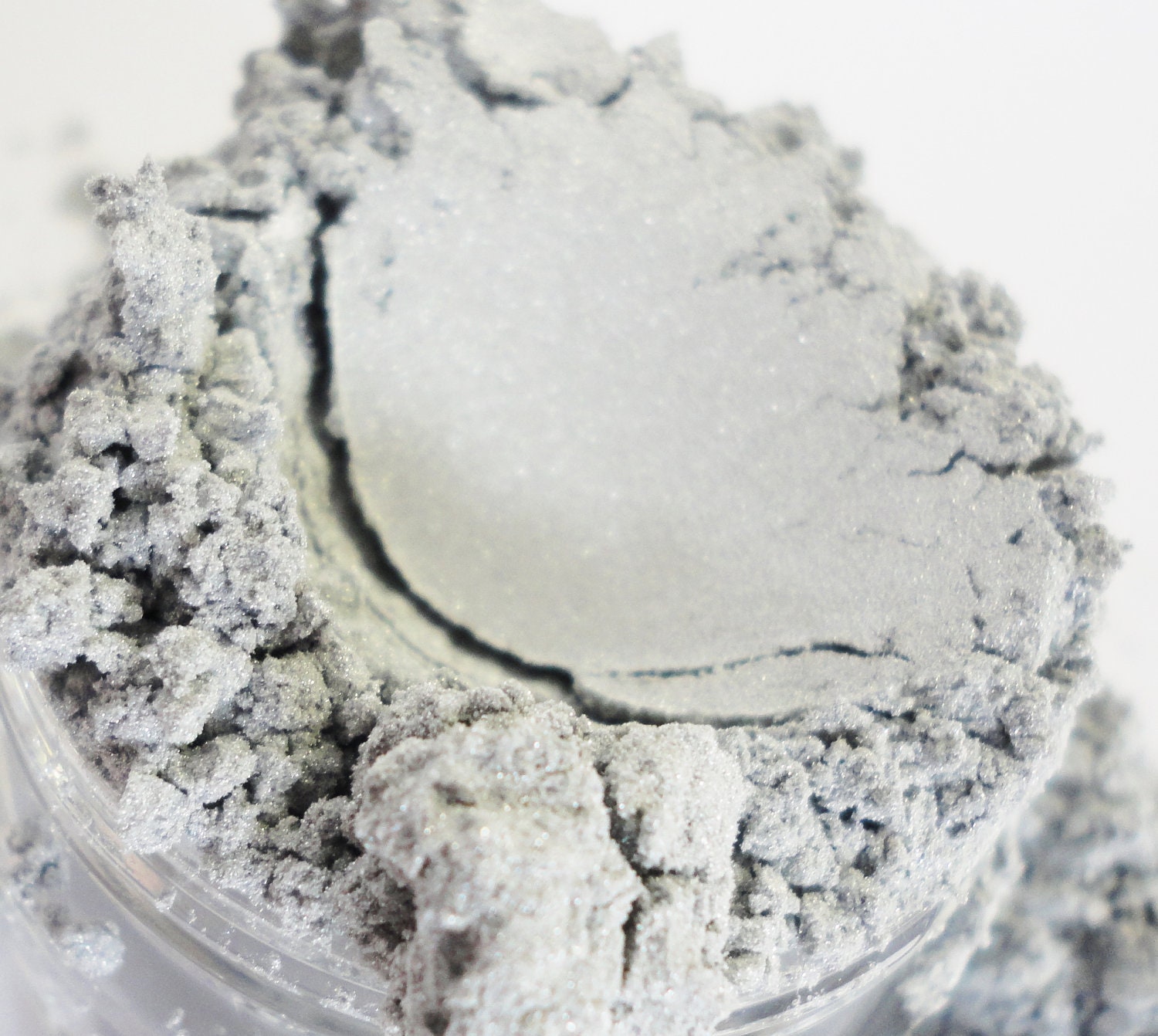 Octane  Mineral Makeup Eyeliner Eye Shadow 10g Sifter Jar  Metallic White Silver Eyeshadow duo chrome