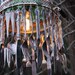 Vintage Recycled Re-Purposed Silverware Chandelier Pendant Lamp Light