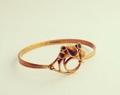 Modernist Finland Vintage Hannu Ikonen Bronze Bracelet 1970s Reindeer Moss Scandinavian