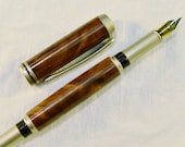 Classic Fountain Pen made from Figured Walnut
