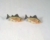 Speckled trout fish post earrings