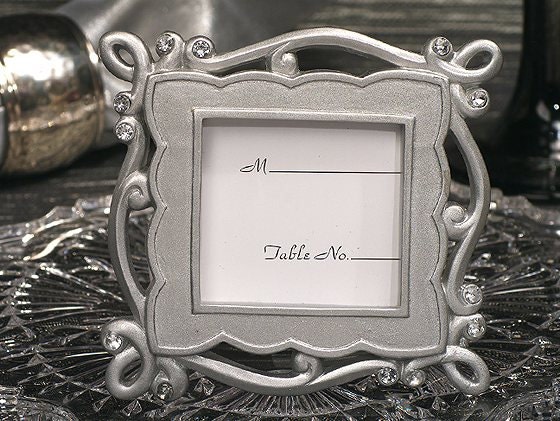 Silver Finish Place Card Frames