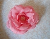 Coral Peach  beaded Rose
