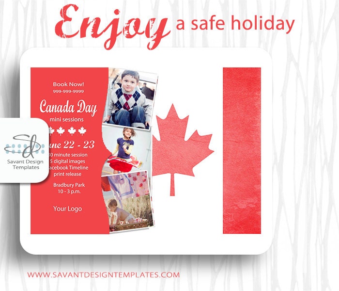 Canada Day Mini Session Photography Template