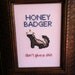 Honey Badger Cross Stitch - Made to order