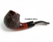 Rustic Briar Pipe, Exclusive Collection Tobacco Smoking Pipe/Pipes EXTRA CLASS Carving Handmade.....Exclusive Design..... Single Copy Pipe