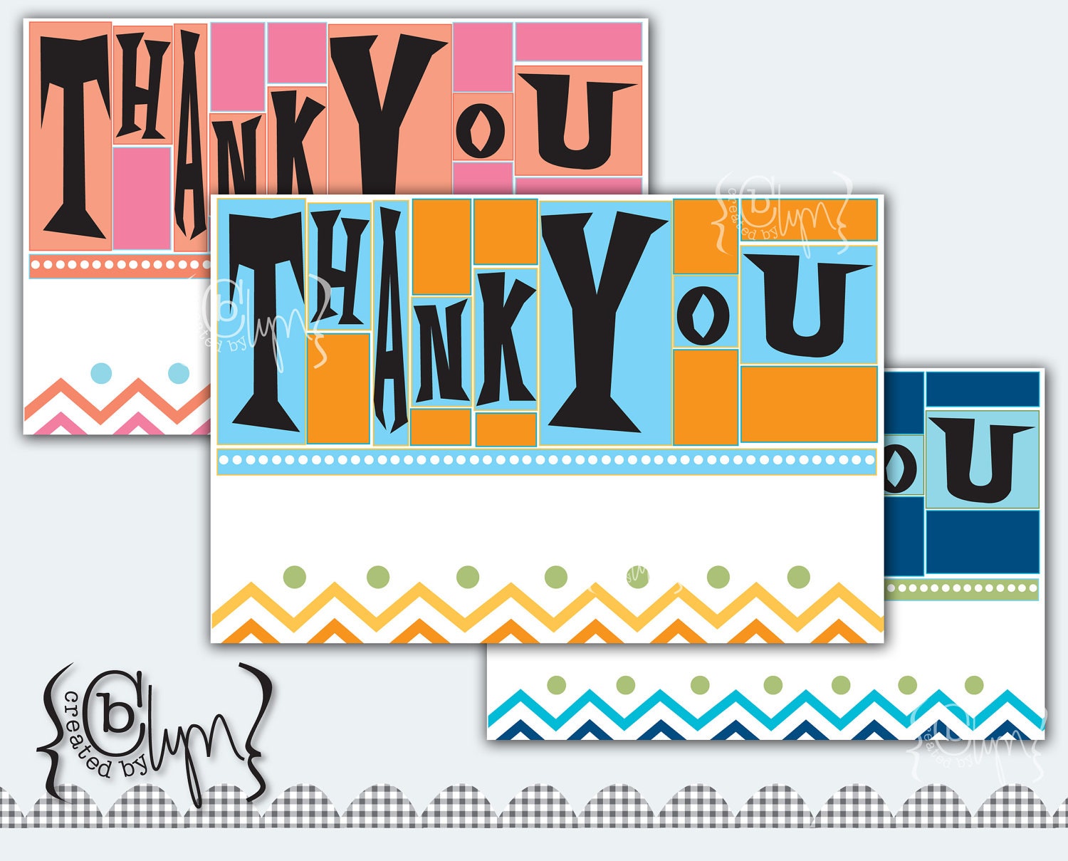 Funky and Fun Thank You card