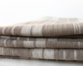Vintage Square panel of original French Striped  Toile de Matelas
