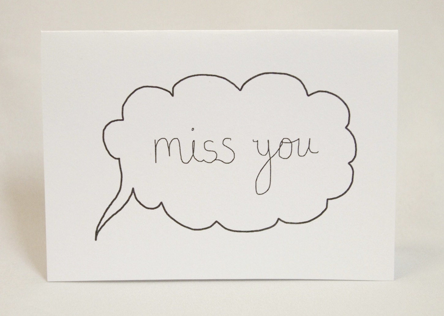 Thinking of You I Miss You Card - Speech Bubble