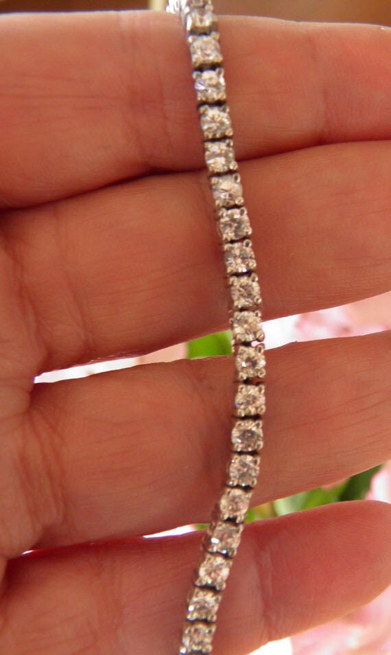 Vintage Sterling Rhinestone bracelet marked by veryfrenchbydesign