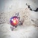 FANTASY ring with dragon's breath fire opal, fairytales - dragons - opal - purple - story - steampunk - gothic