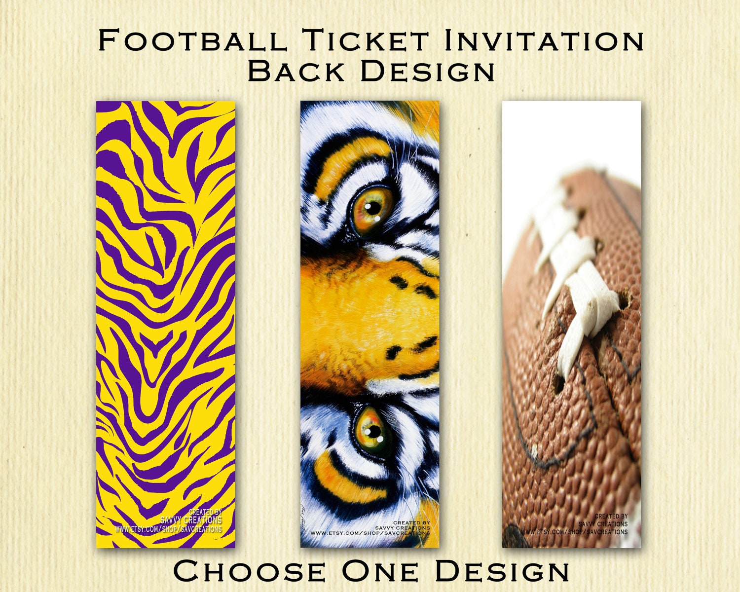 Back Design - LSU Football Birthday Ticket Invitation Il_170x135