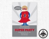 Super Hero Invitation Design. Personalized Super Hero. PRINTABLE. StudioLO2011