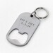 Set of 3 - GROOMSMEN GIFTS Personalized Keychain Bottle Openers - Wedding, Best Man, Groomsman