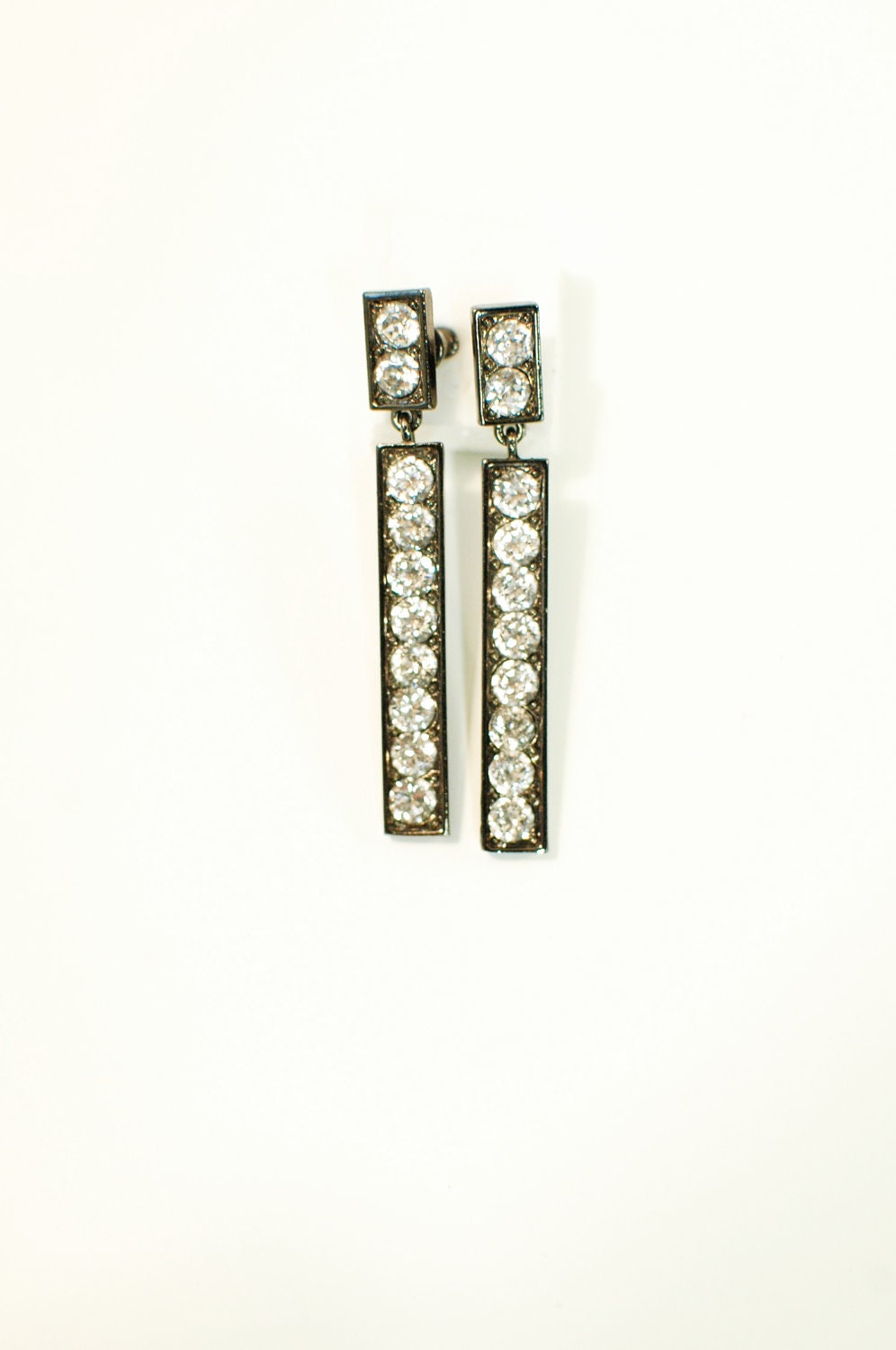 YSL Vintage Earrings with Rhinestones
