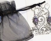 Vintage Inspired DANGLE EARRINGS Rhinestone encrusted metal beads and UPCYCLED Vintage Crystals Silver
