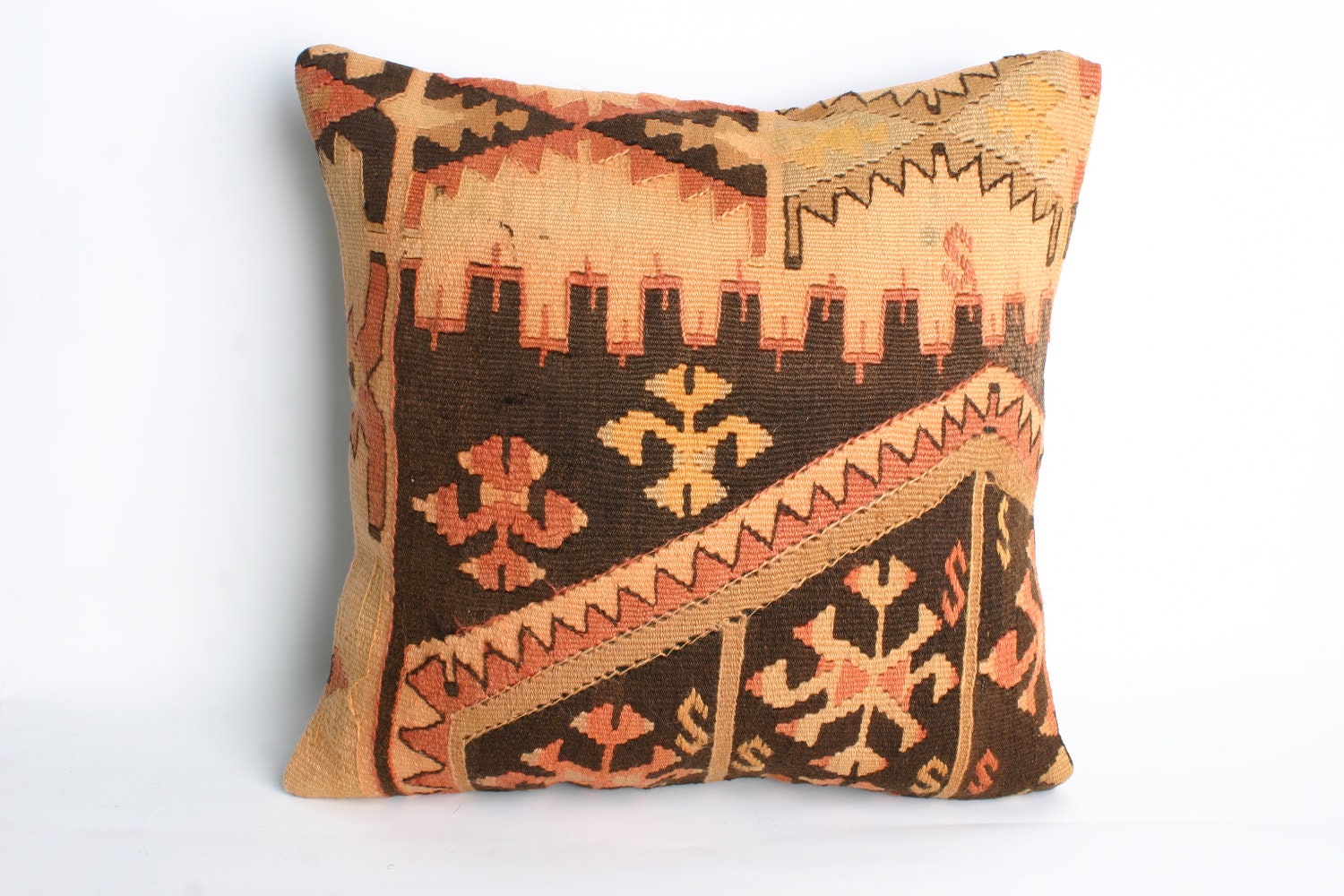 Yuner/Turks Handmade Kilim Pillow Case  High Quality pillow, Throw Pillow - 16x16
