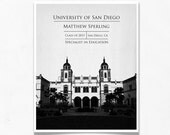 University of San Diego Personalized Gift for Grad / USD/ Toreros / Graduation / Father's Day / 8x10 Custom Commemorative Print Alumni