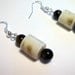 Beaded Earrings, Ceramic and Tigers Eye Earrings, One of a Kind and Ready for Shipping.