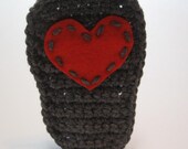 Add a little love.  Valentines day.  Hand stitched hearts on the bottom of your booties.