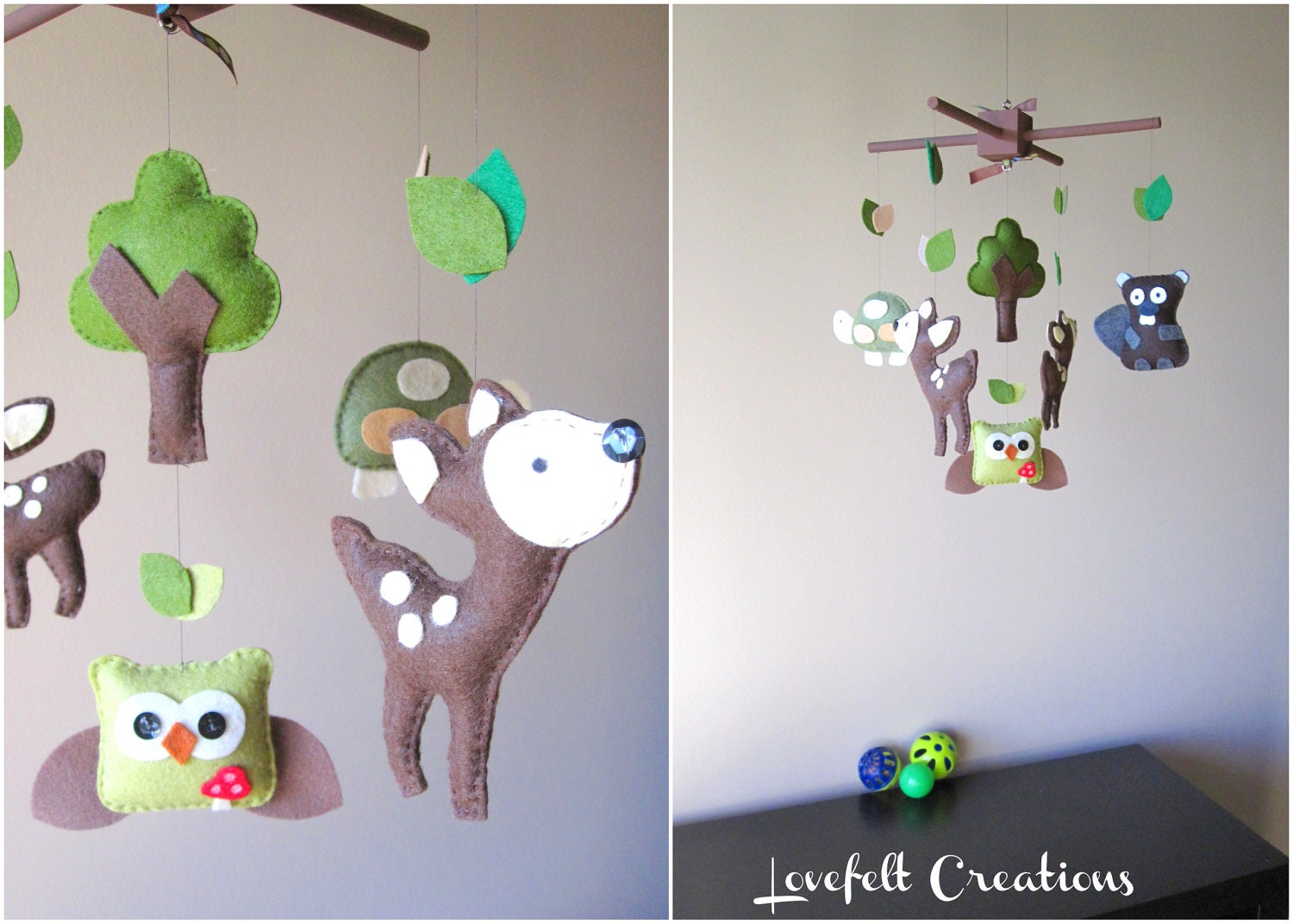Baby Crib Mobile - Baby Mobile - Forest Friends Mobile - Forest Creatures - Woodland Mobile - Forest Animals Mobile - Nursery Mobile