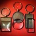 9 piece Keychain kit Round, Square and Rectangle  (Your choice of colors)  Make 3 Keying,  Base setting, Matching Glass and keychain