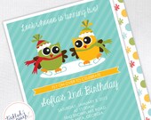 Winter Owls Birthday Party Invitation - Custom Kids / Childrens Birthday Invite Il_170x135