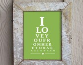 BARCELONA, Spain Eye Chart - 8 x 10 digital print design art - custom