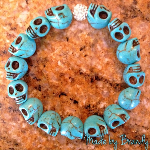 Turquoise Skull Bracelet