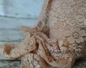 Stretch Lace - TWO inch wide - 5 yards - Tan