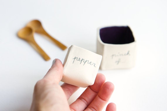 Salt and Pepper Cellars in Purple by RossLab- A dash of... pepper, a pinch of... salt